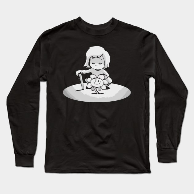 Frisk and Flowey Long Sleeve T-Shirt by icata